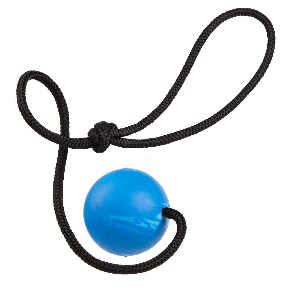 Dogline Rubber Euro Ball with Rope