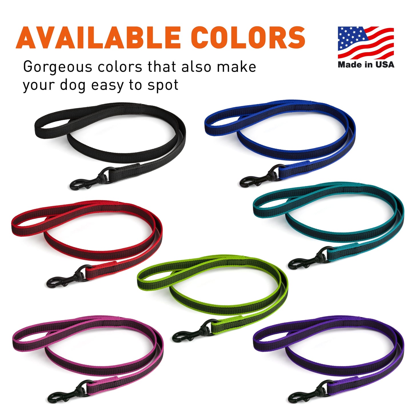 Dogline Rubber Infused Nylon Dog Leash