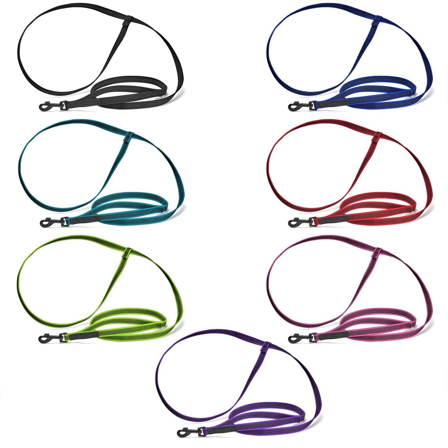 Dogline Rubber Infused Nylon Multifunctional Dog Leash for Walking and Running Hands Free