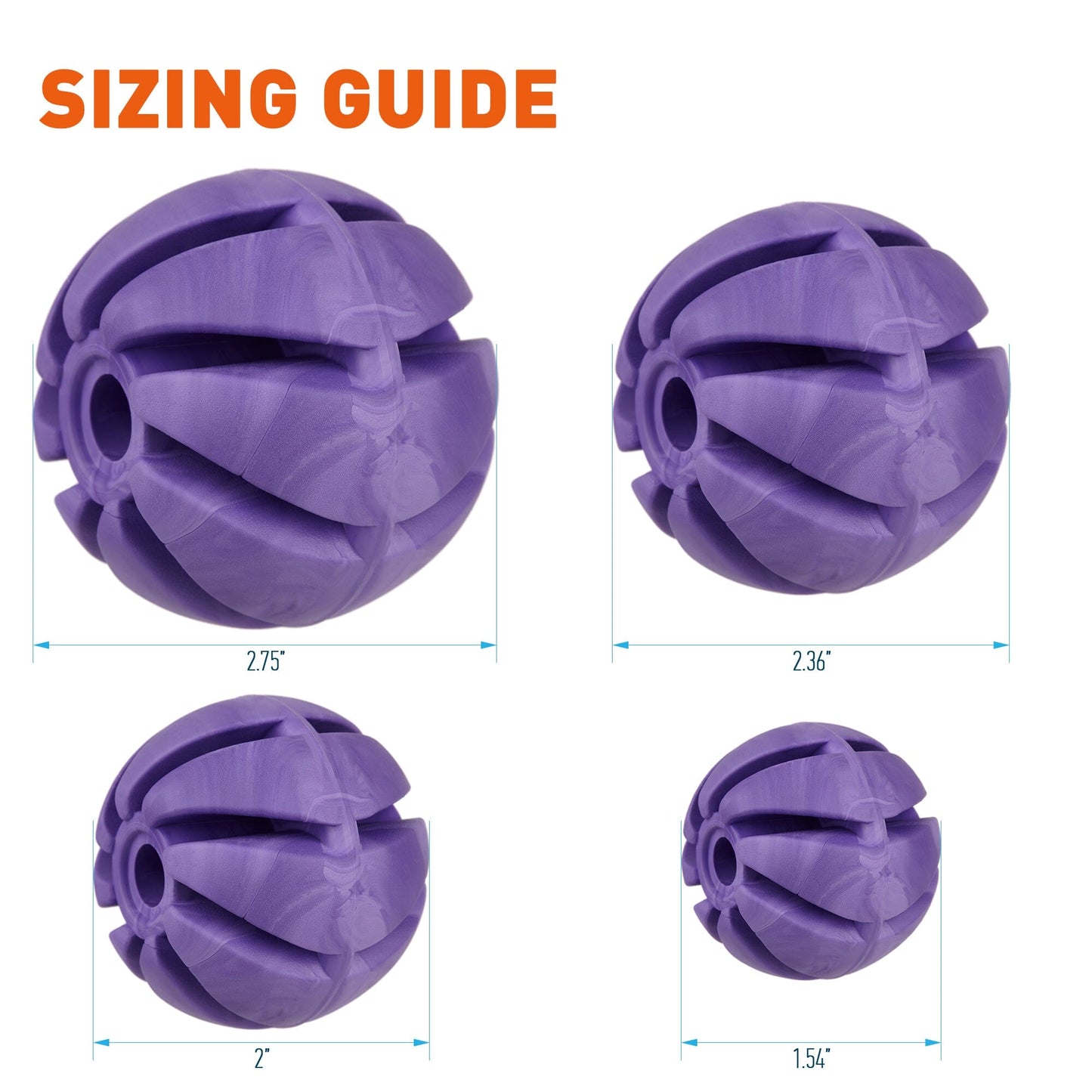 Dogline Rubber Spiral Ball