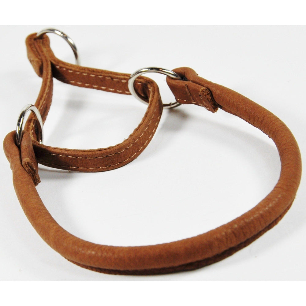 Dogline Soft Leather Round Martingale Collar