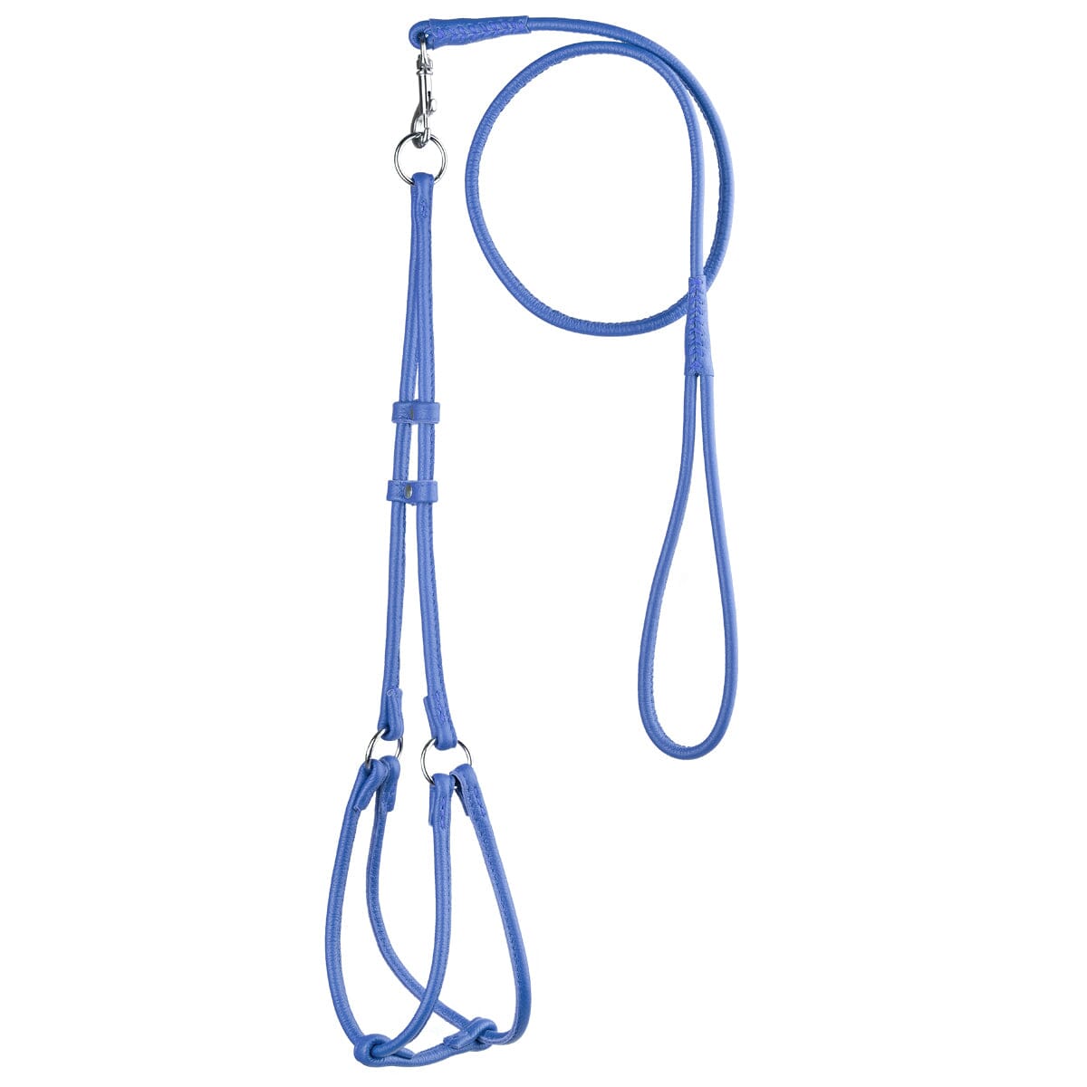 Dogline Soft Leather Round Step-In Harness + Round Lead
