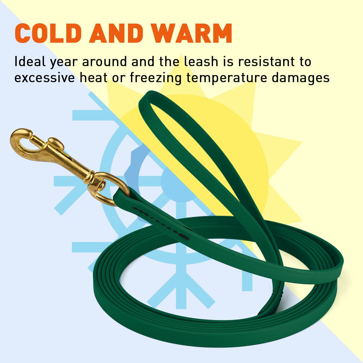 Dogline Viper Biothane Long Line 10 ft Lead with Brass Hardware