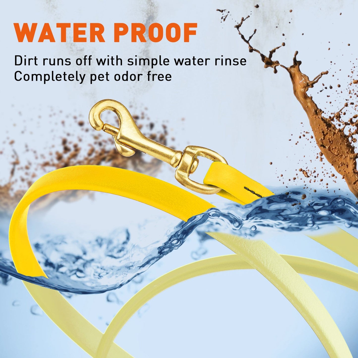 Dogline Viper Biothane Long Line 10 ft Lead with Brass Hardware