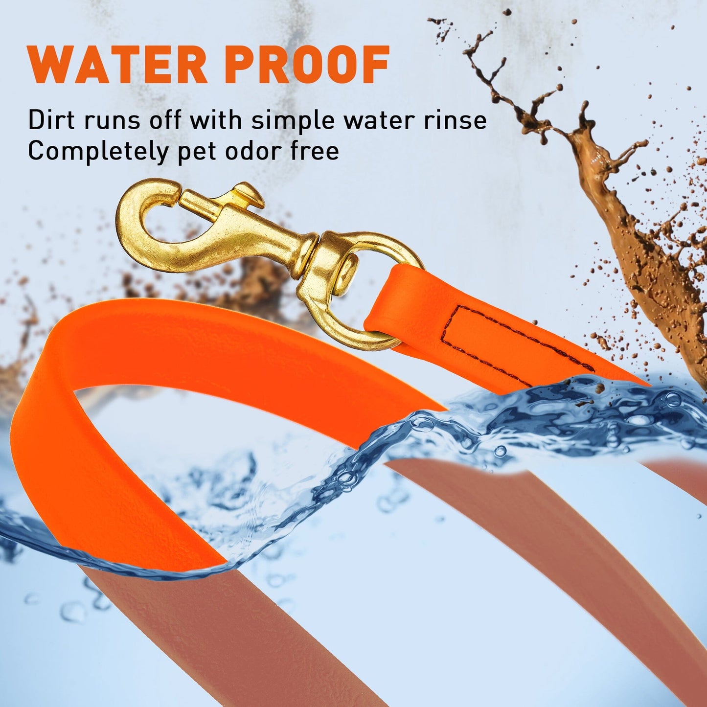 Dogline Viper Biothane Long Line 15 ft Lead with Brass Hardware