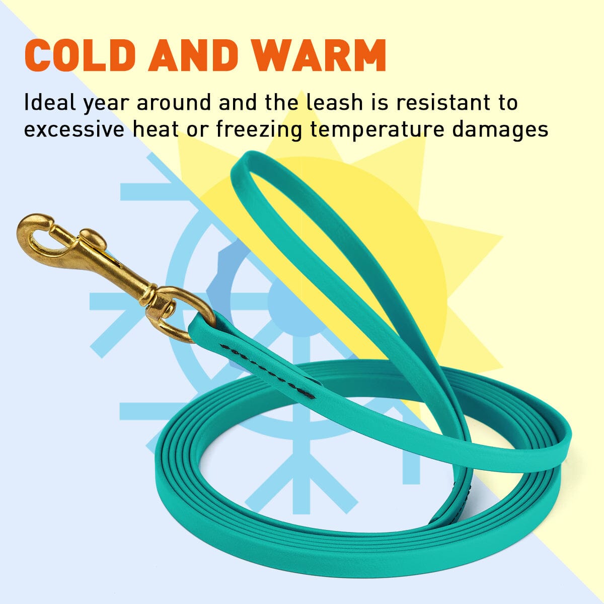 Dogline Viper Biothane Long Line 15 ft Lead with Brass Hardware