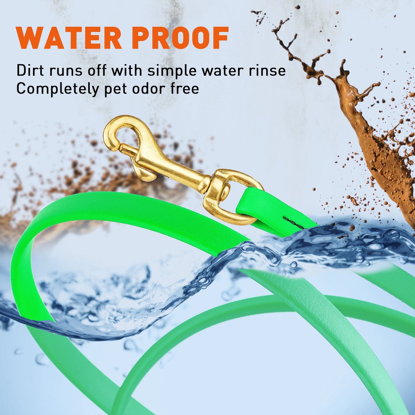 Dogline Viper Biothane Long Line 20 ft Lead with Brass Hardware