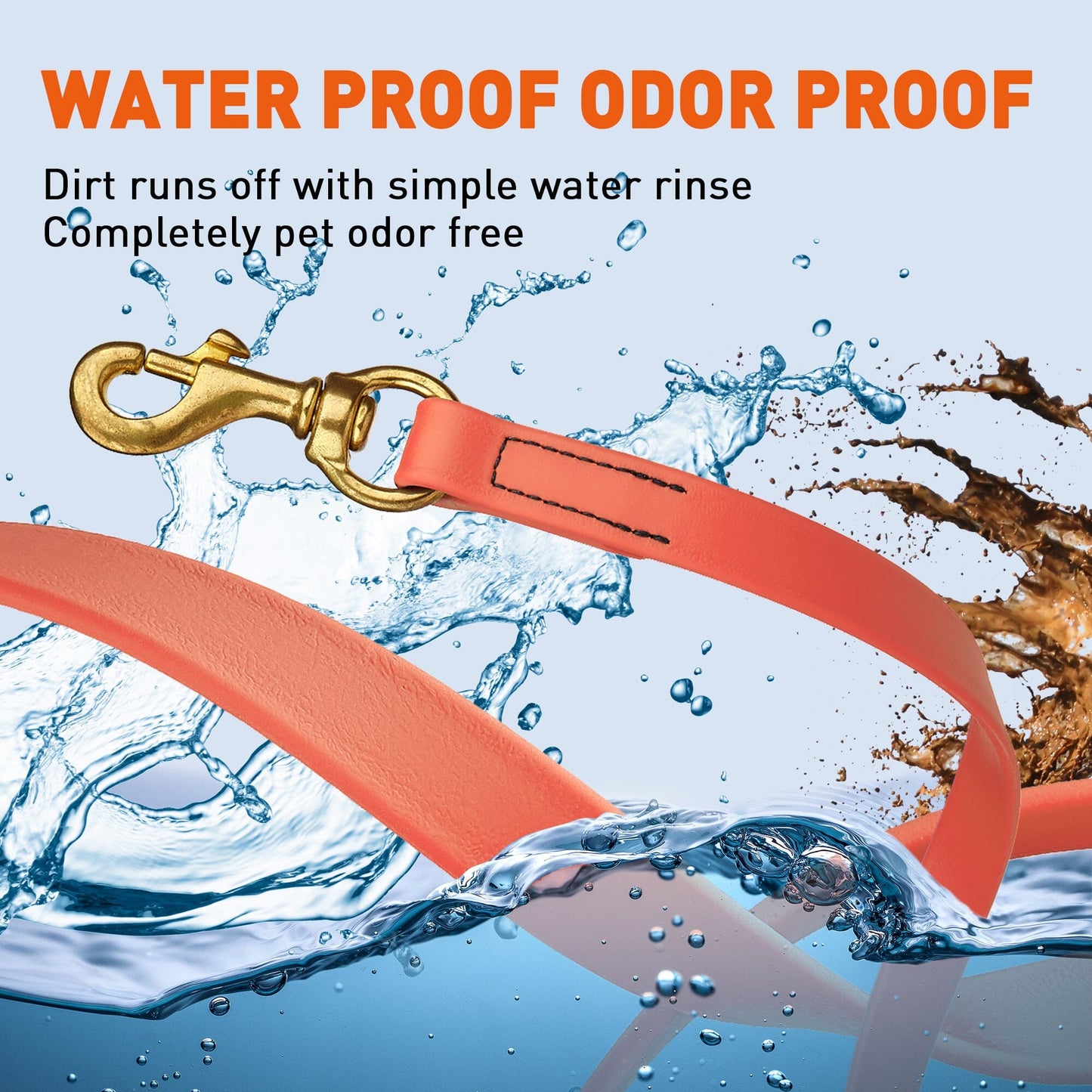 Dogline Viper Biothane Long Line 33 ft Lead with Brass Hardware