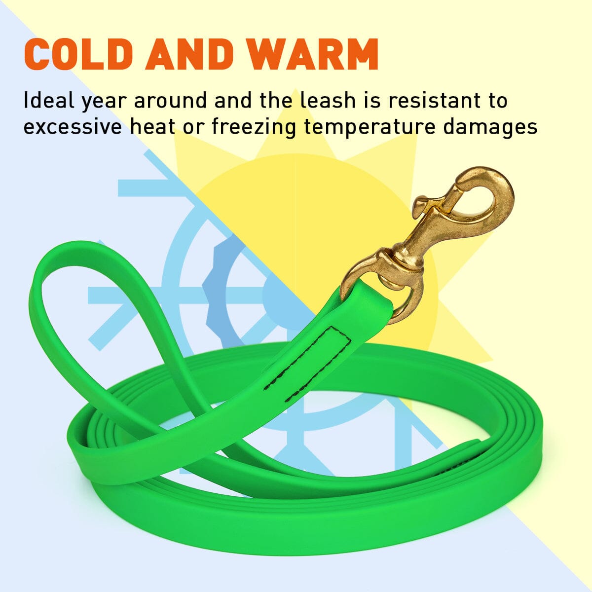 Dogline Viper Biothane Long Line 33 ft Lead with Brass Hardware