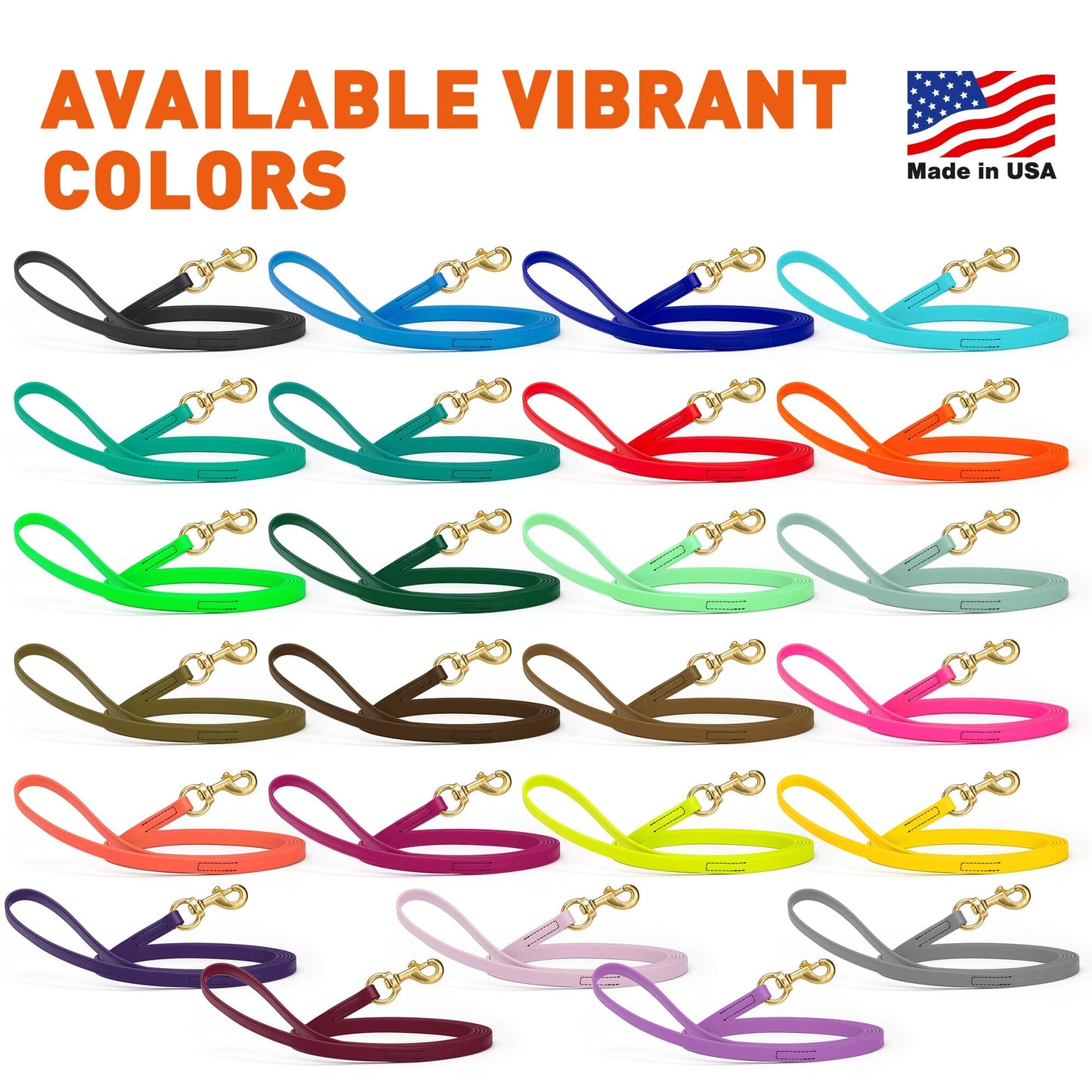 Dogline Viper Biothane Long Line 33 ft Lead with Brass Hardware