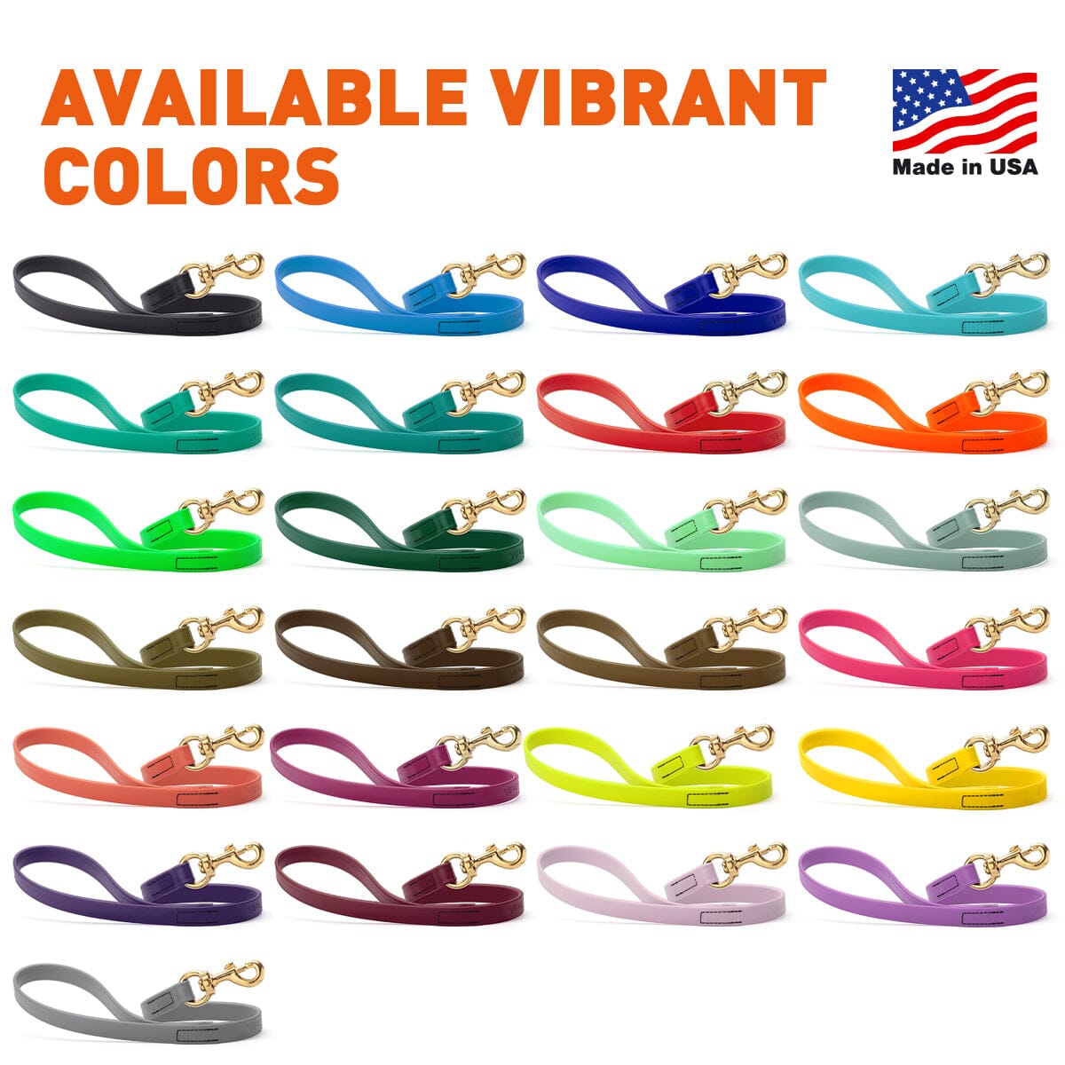 Dogline Viper Biothane Traffic Lead - Brass Hardware