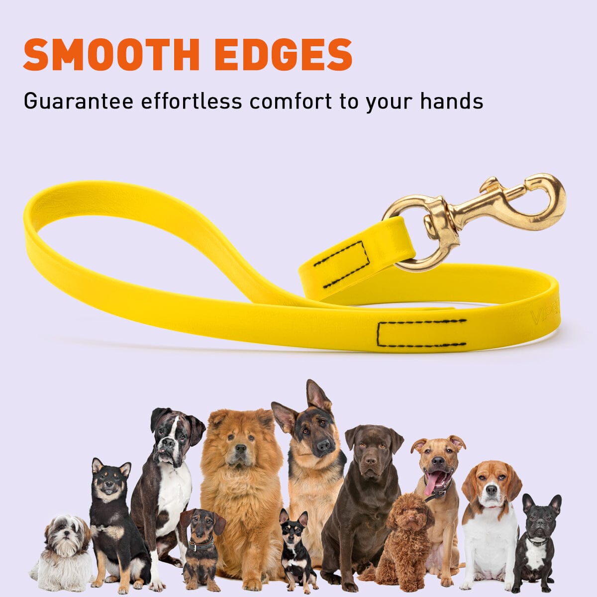 Dogline Viper Biothane Traffic Lead - Brass Hardware