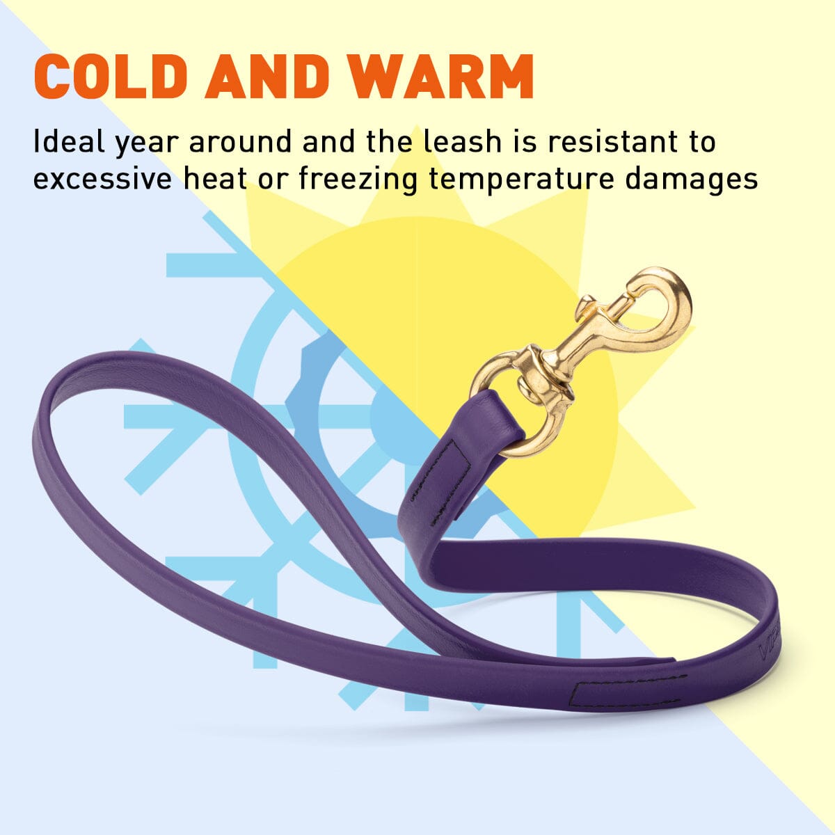 Dogline Viper Biothane Traffic Lead - Brass Hardware