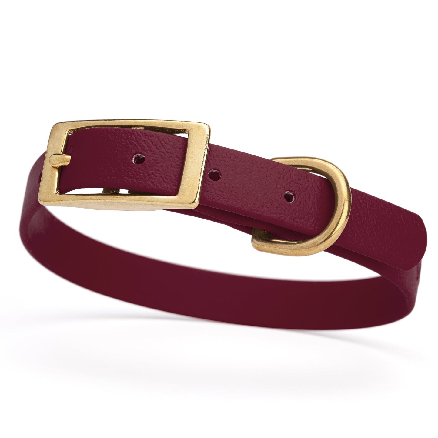 Dogline Viper Biothane Waterproof Dog Collar - Brass Hardware - Size S (12" - 15")