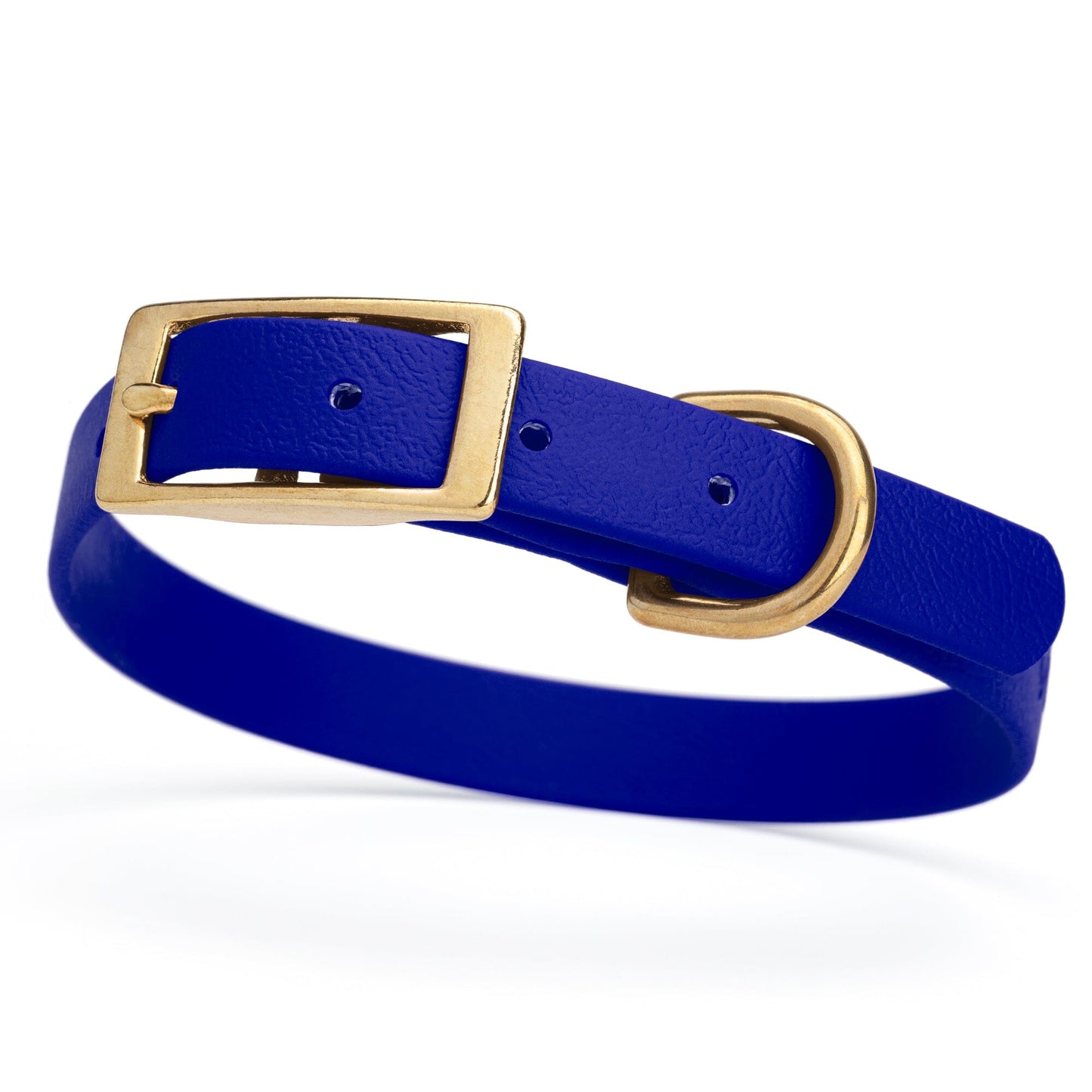 Dogline Viper Biothane Waterproof Dog Collar - Brass Hardware - Size S (12" - 15")