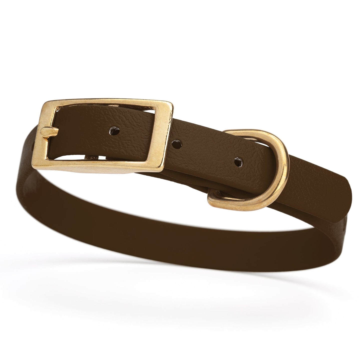 Dogline Viper Biothane Waterproof Dog Collar - Brass Hardware - Size S (12" - 15")
