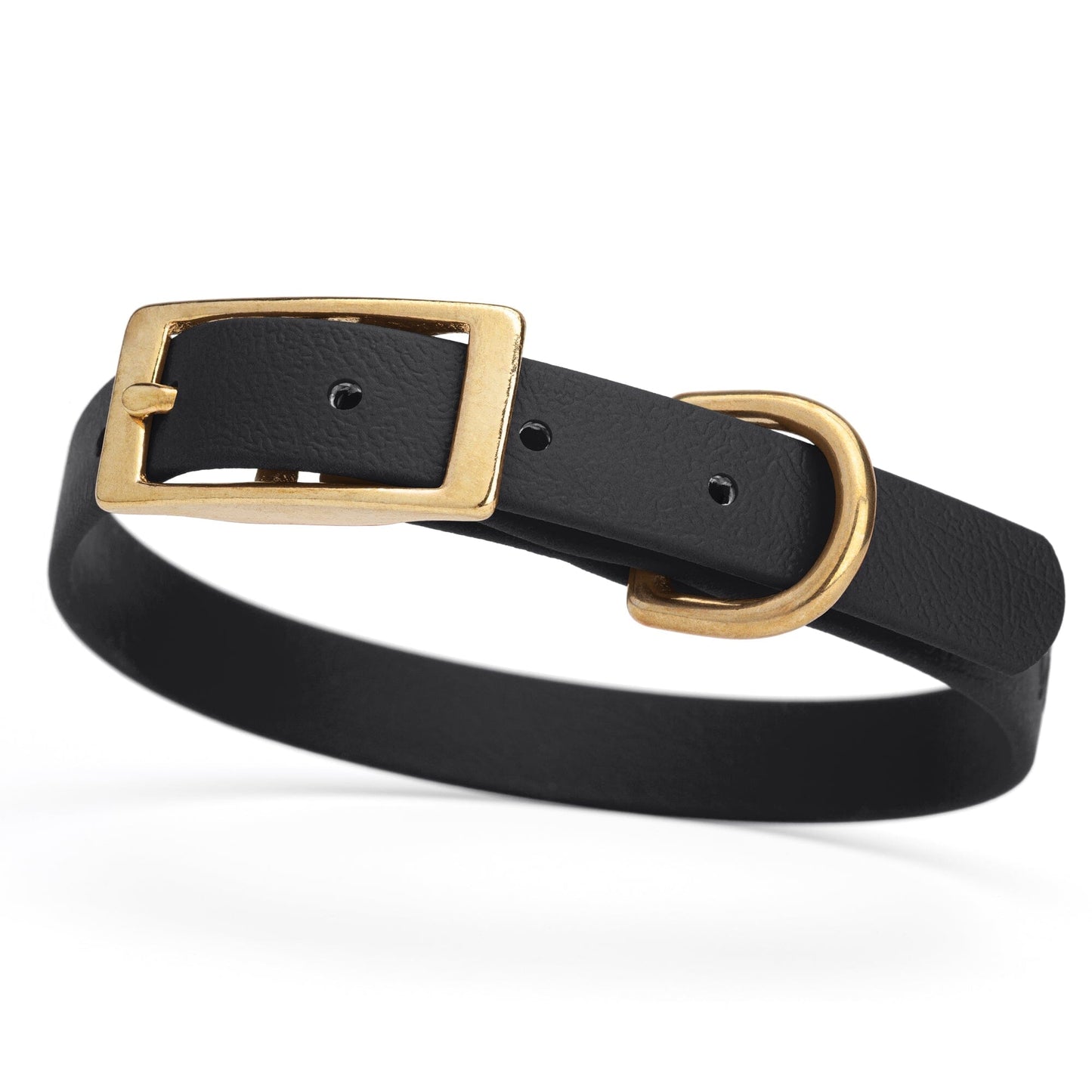 Dogline Viper Biothane Waterproof Dog Collar - Brass Hardware - Size S (12" - 15")