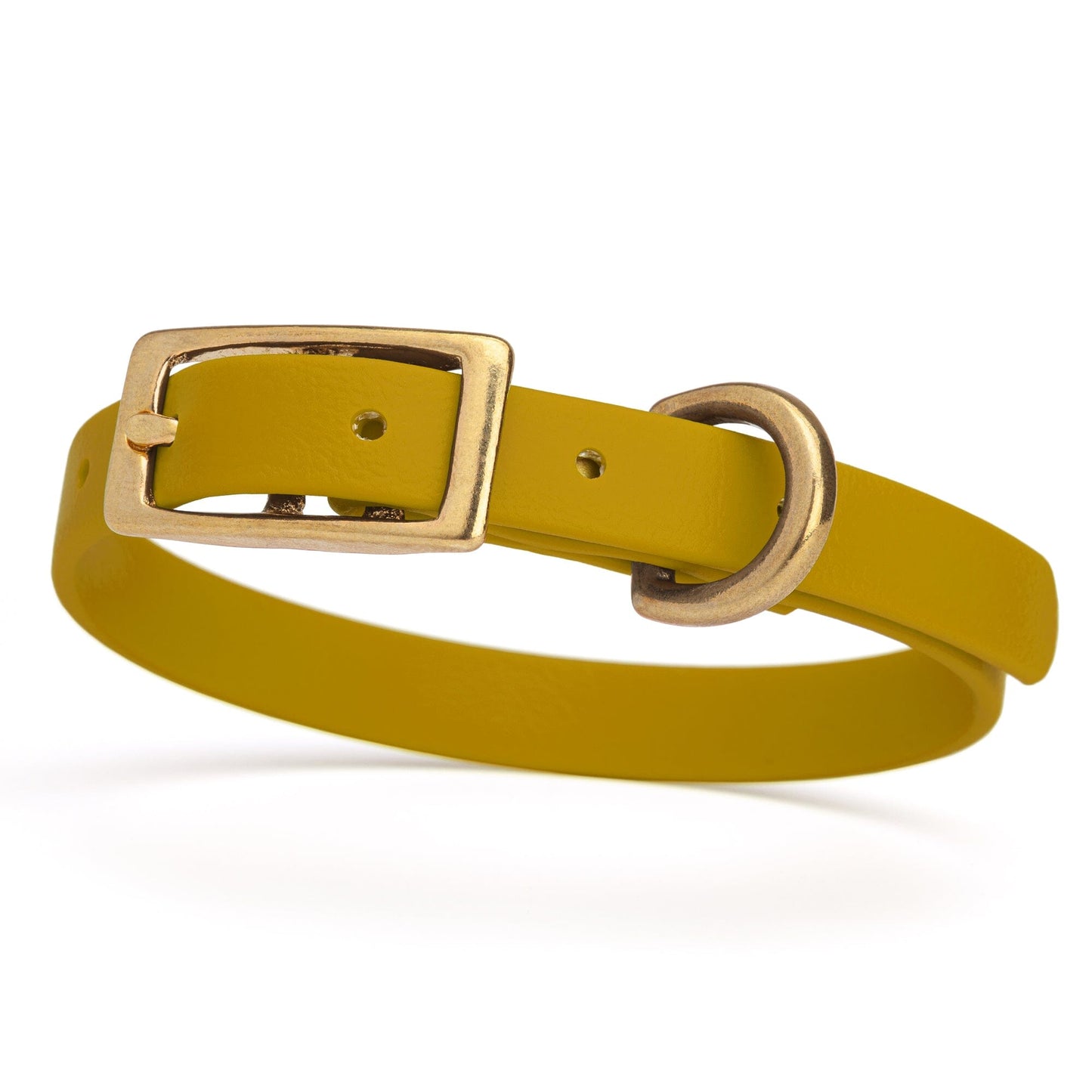 Dogline Viper Biothane Waterproof Dog Collar - Brass Hardware - Size XS (9" - 12")