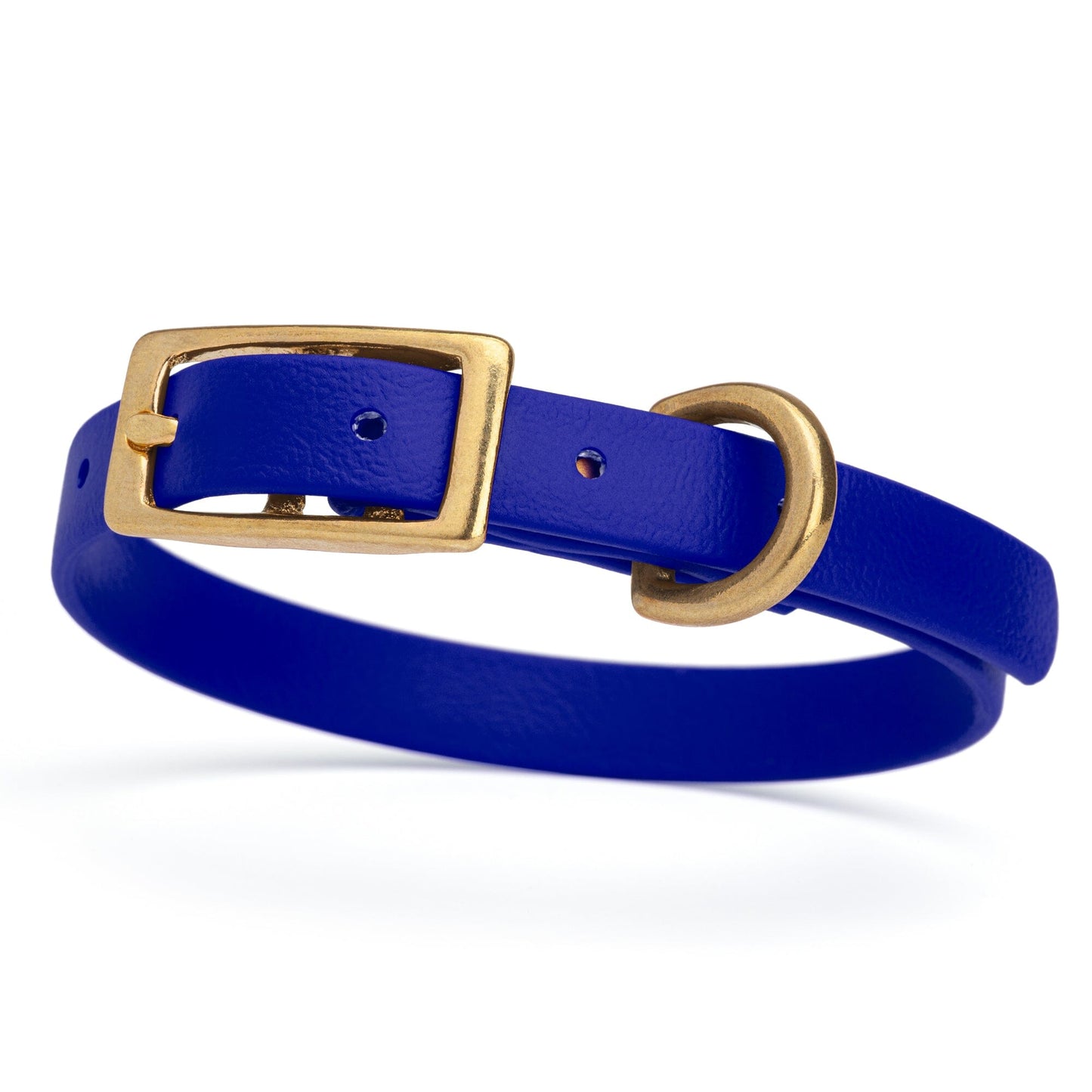 Dogline Viper Biothane Waterproof Dog Collar - Brass Hardware - Size XS (9" - 12")