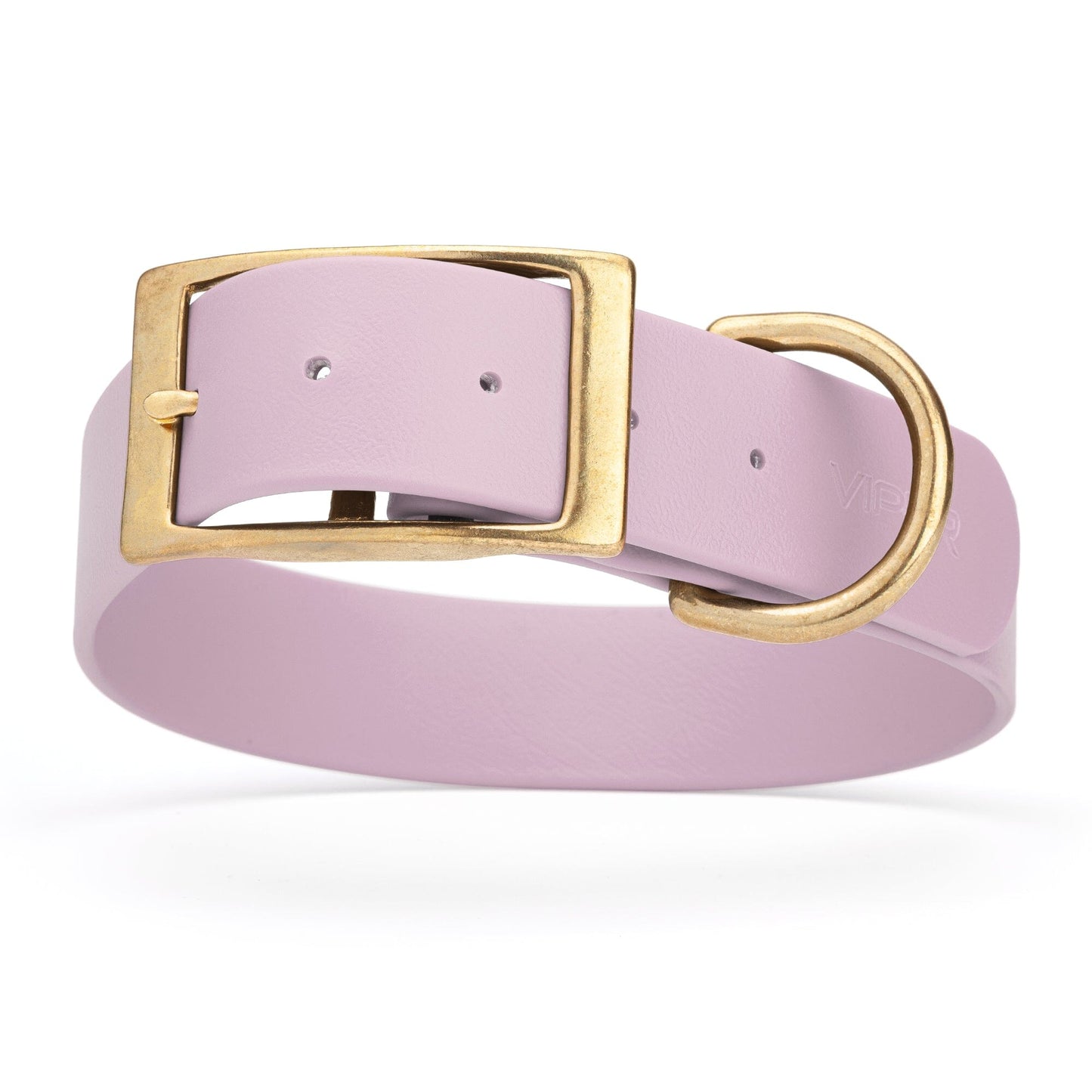 Dogline Viper Biothane Waterproof Dog Collar - Brass Hardware - Wide - Size L (16" - 20")