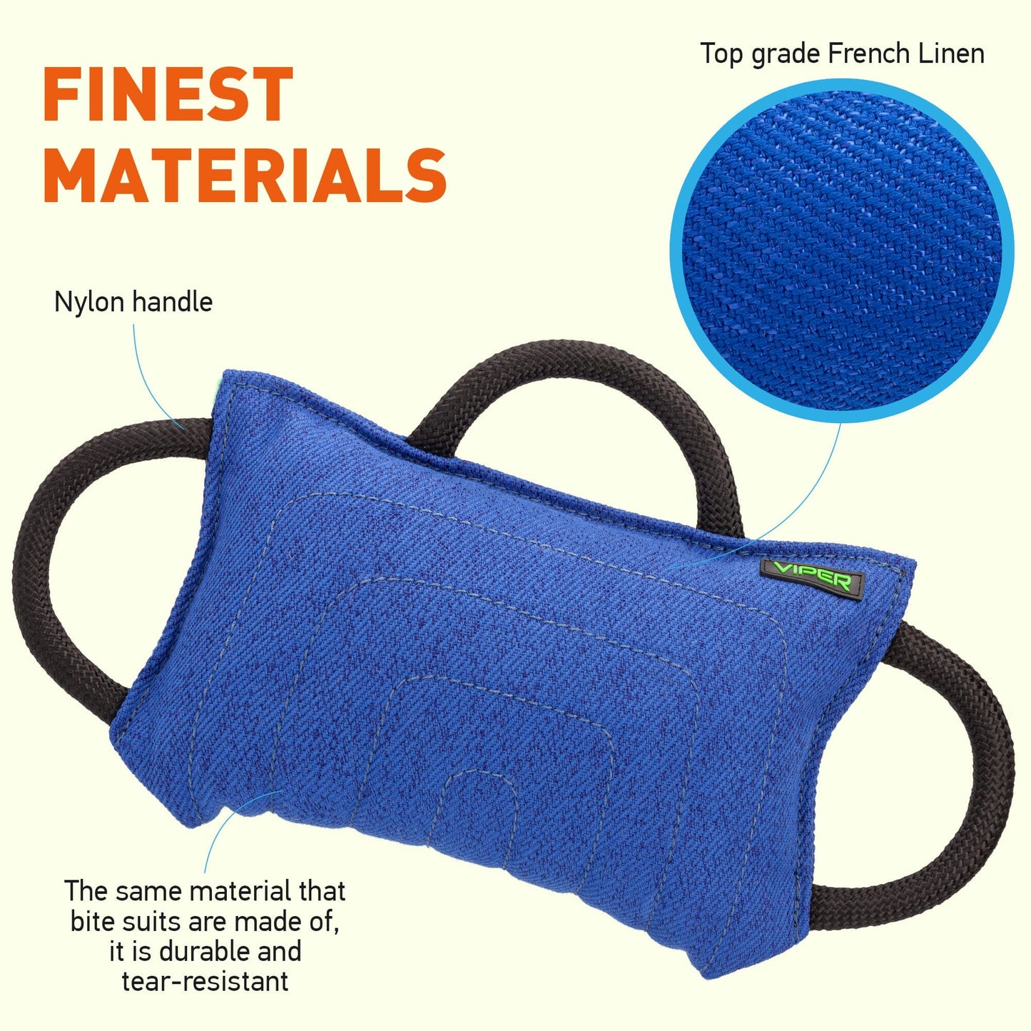 Dogline Viper French Linen Classic Bite Pillow