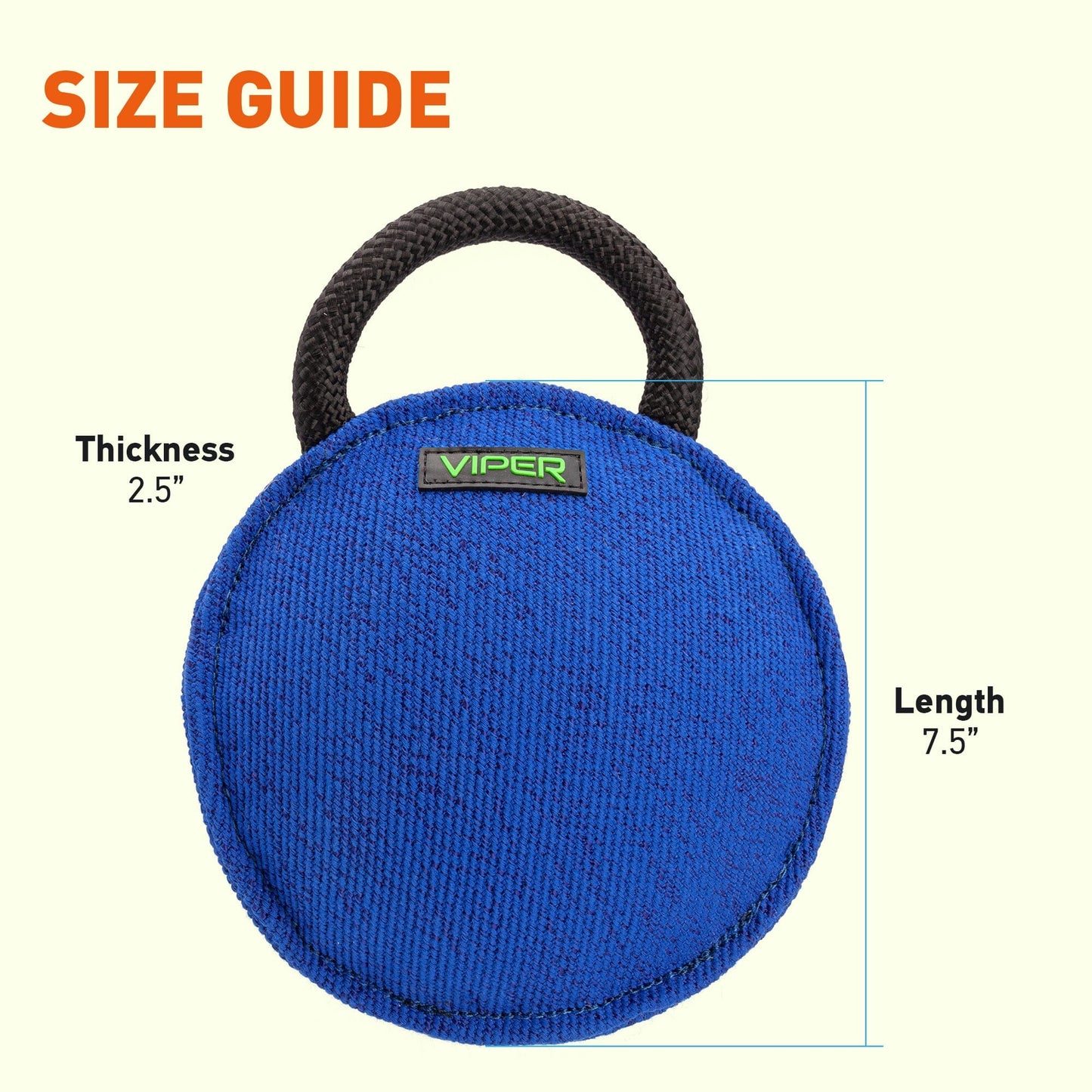 Dogline Viper French Linen Round Bite Pillow