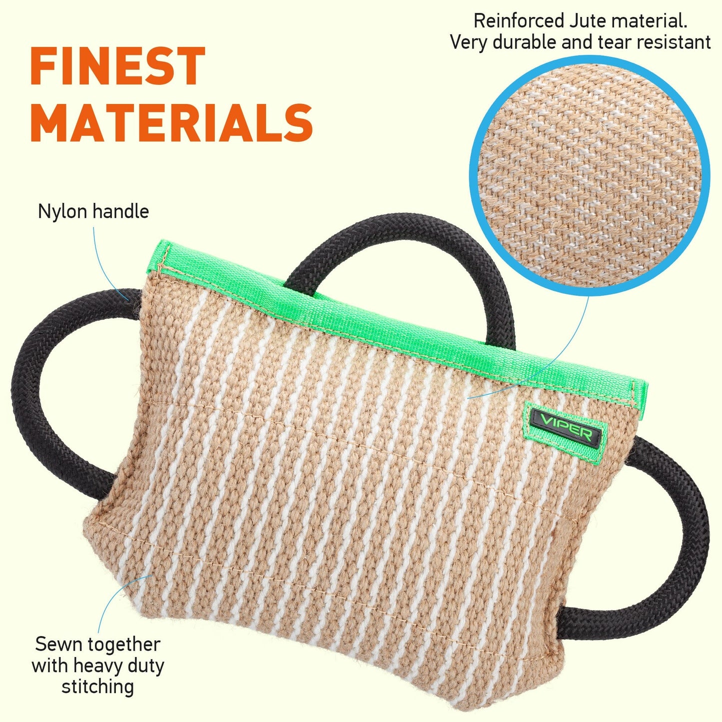 Dogline Viper Jute Classic Bite Pillow