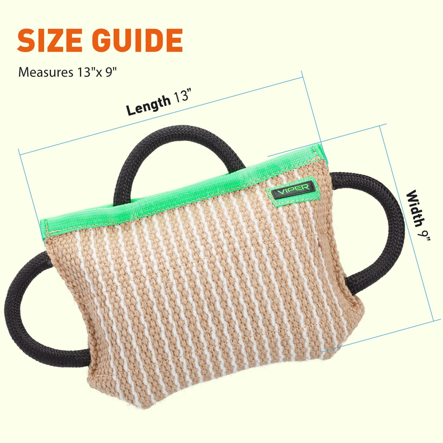 Dogline Viper Jute Classic Bite Pillow