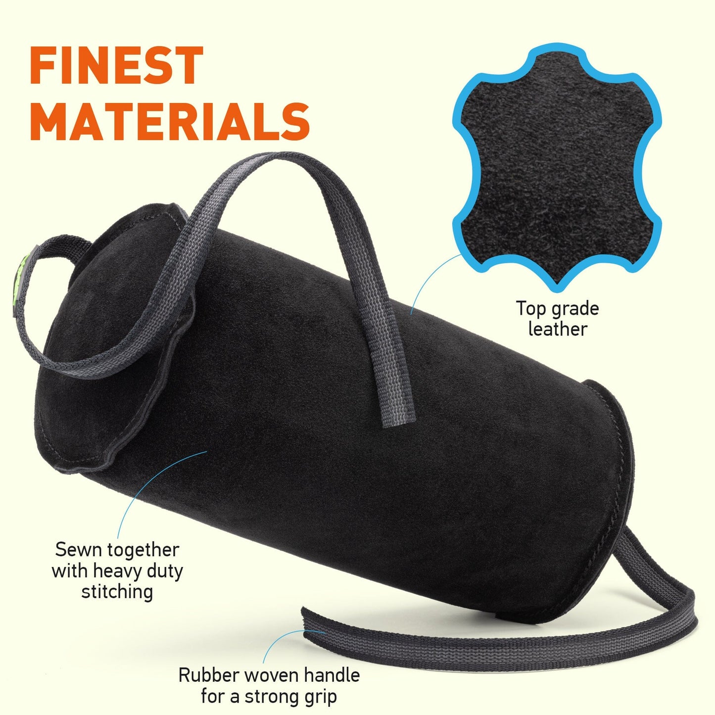 Dogline Viper Leather Cylinder Bite Roll