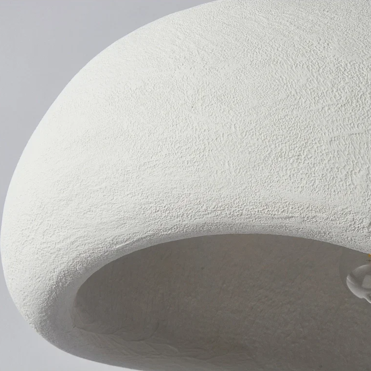 Wabi-Sabi Polystyrene Pendant Light With Spherical Dome Shade