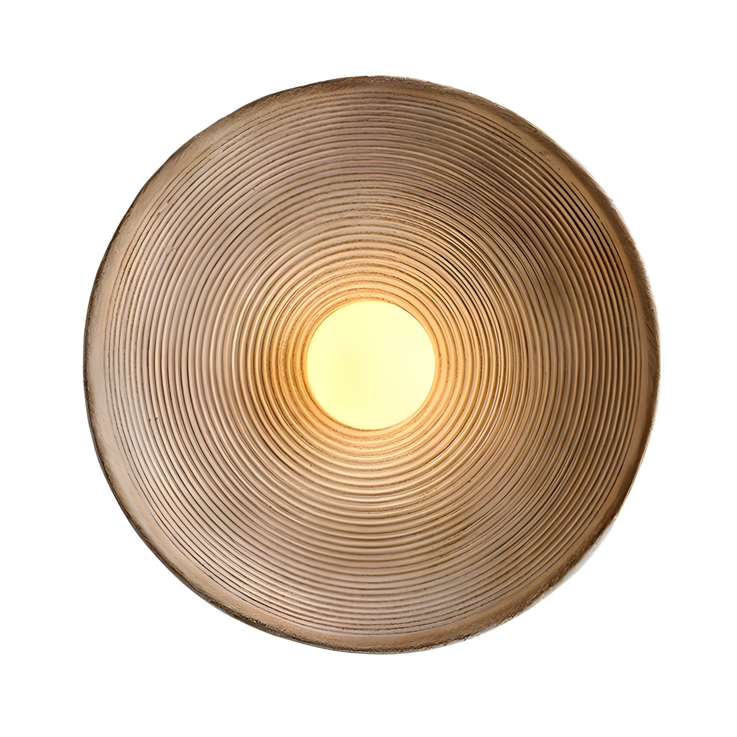 Retro Ceramic Disc Wall Light With Center Globe
