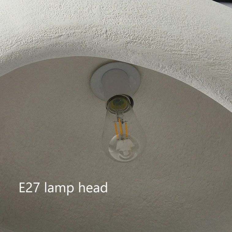 Wabi-Sabi Polystyrene Pendant Light With Spherical Dome Shade