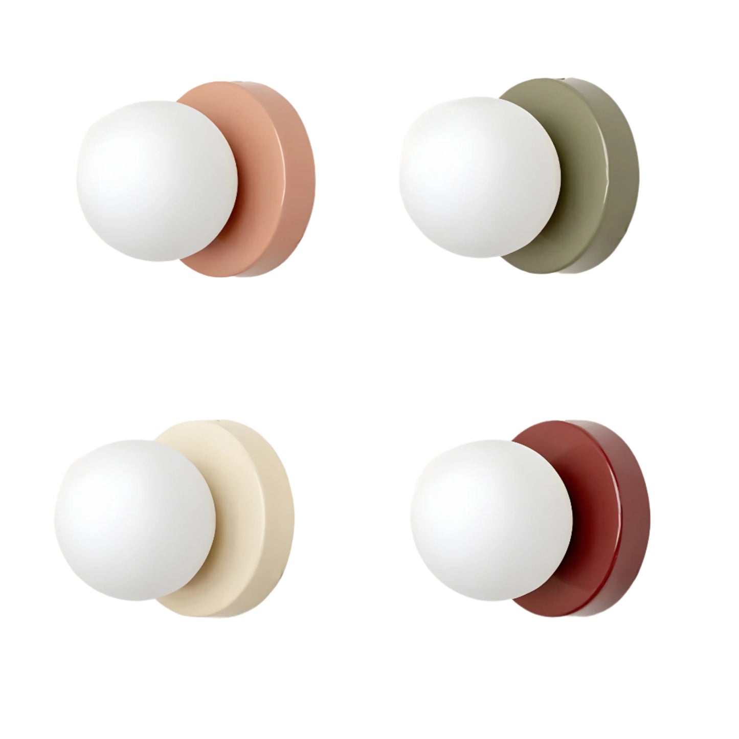 Nordic Round Glass Wall Light LED Light With Globe Shade