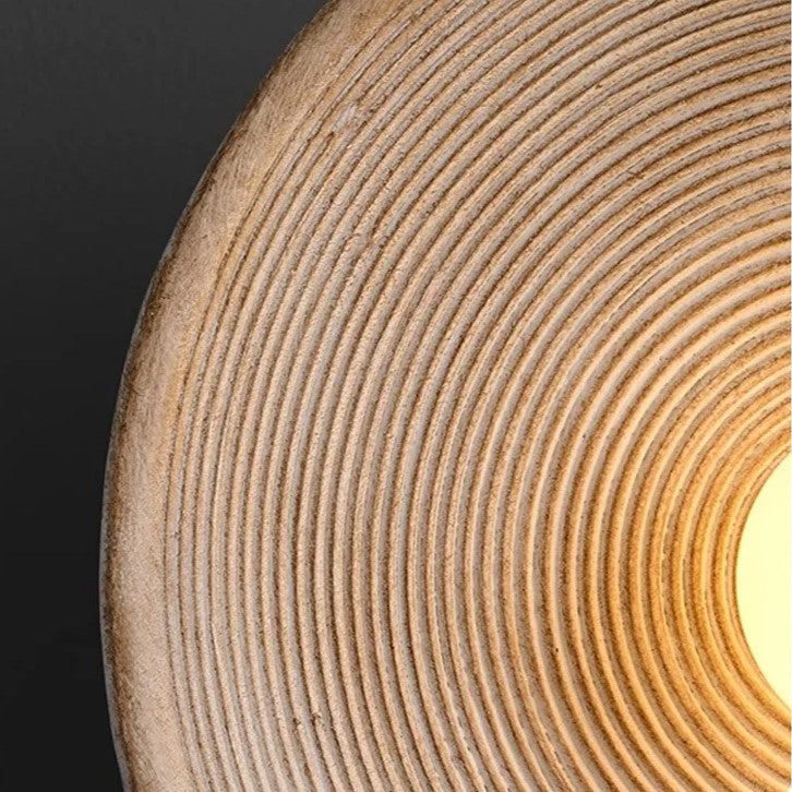 Retro Ceramic Disc Wall Light With Center Globe
