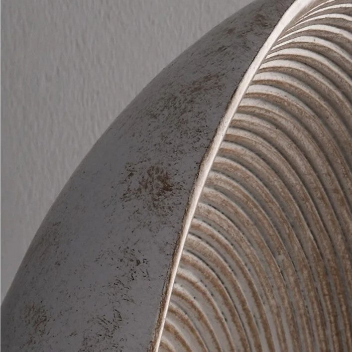 Retro Ceramic Disc Wall Light With Center Globe
