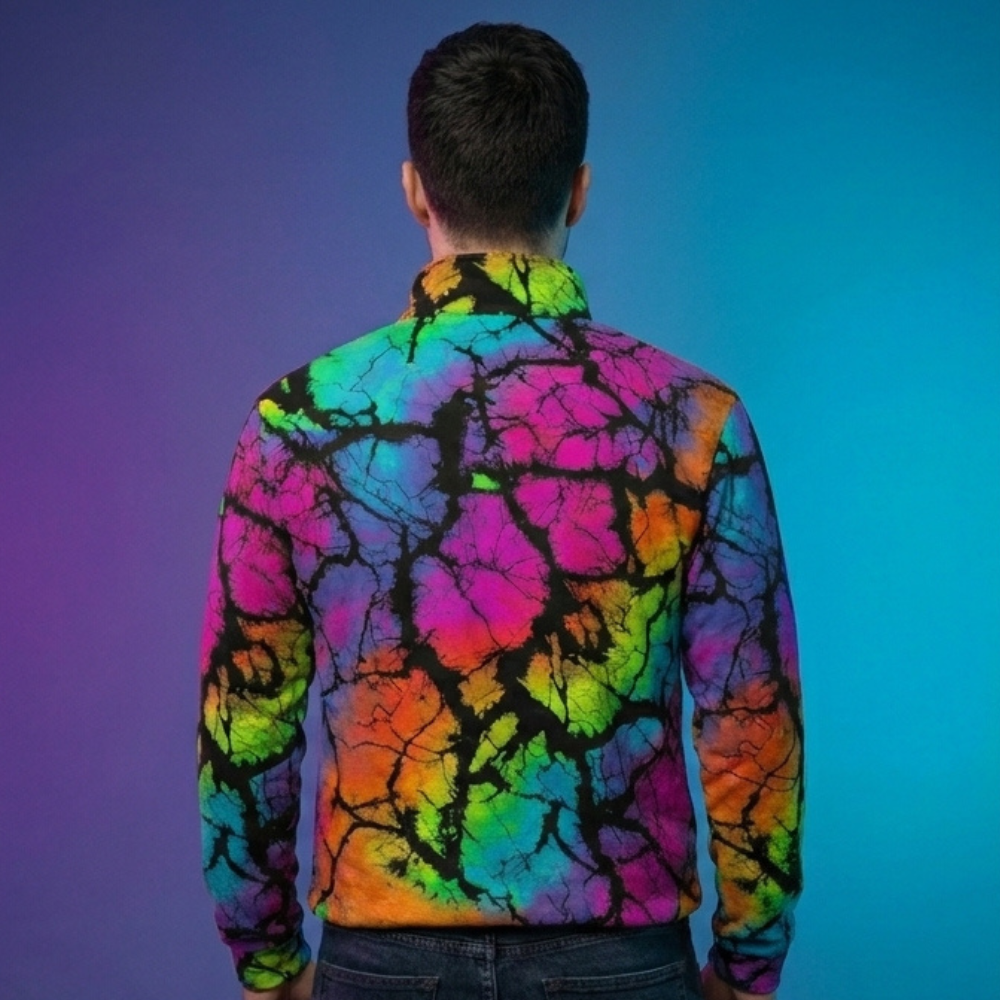 Dreadful Thorns Half-Zip Pullover for Bold Graphic Streetwear Collectors — Full-Bleed AOP 260gsm Lightweight Polyester, Adjustable Collar