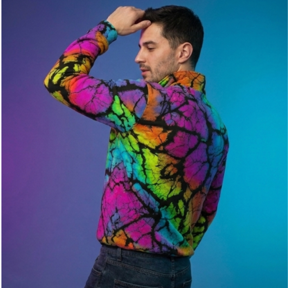 Dreadful Thorns Half-Zip Pullover for Bold Graphic Streetwear Collectors — Full-Bleed AOP 260gsm Lightweight Polyester, Adjustable Collar