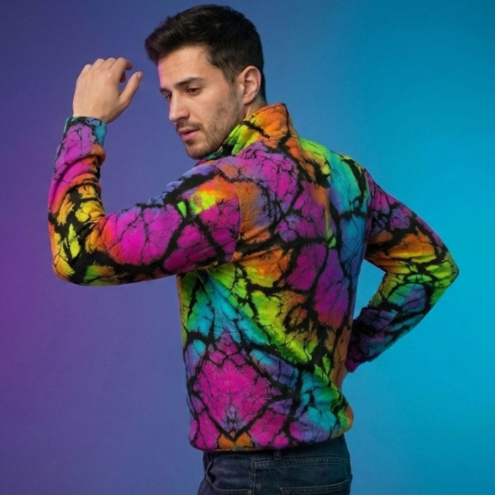 Dreadful Thorns Half-Zip Pullover for Bold Graphic Streetwear Collectors — Full-Bleed AOP 260gsm Lightweight Polyester, Adjustable Collar