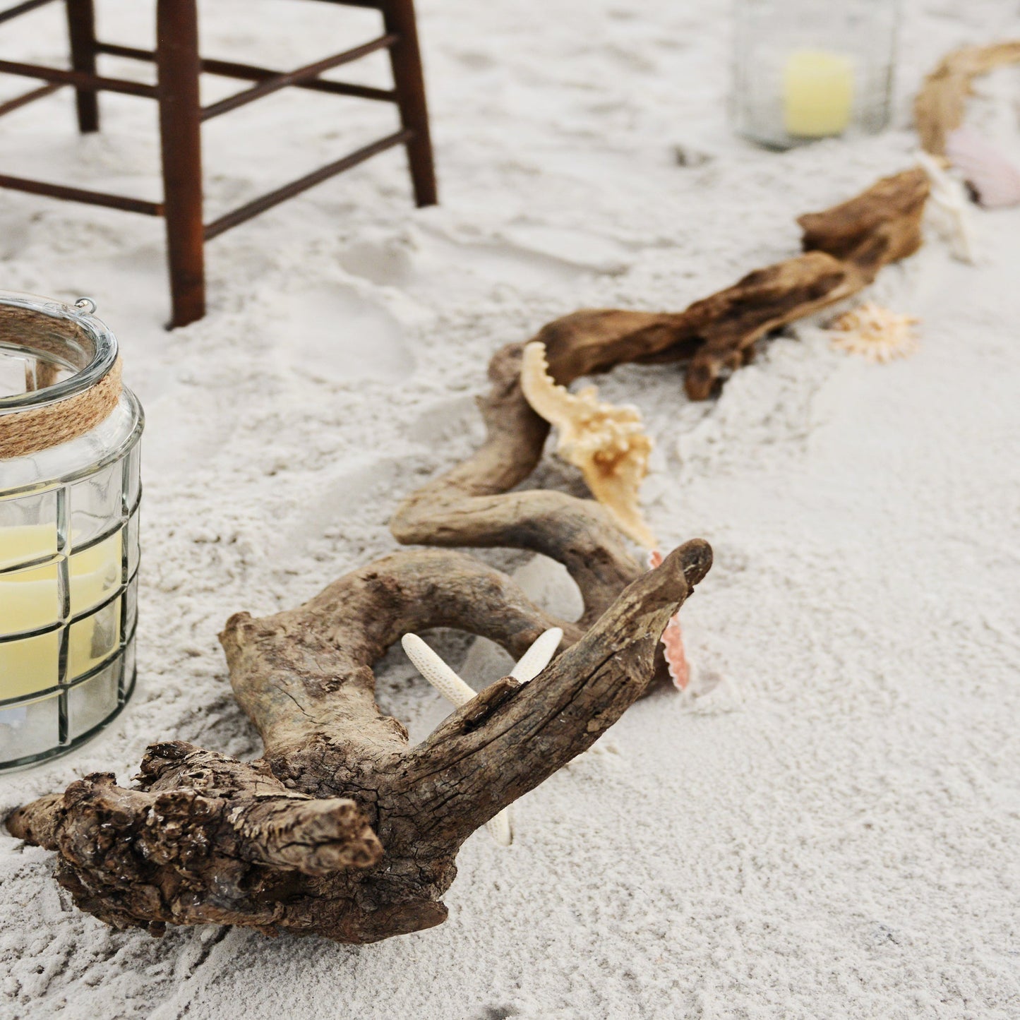 Driftwood Wedding Aisle Markers