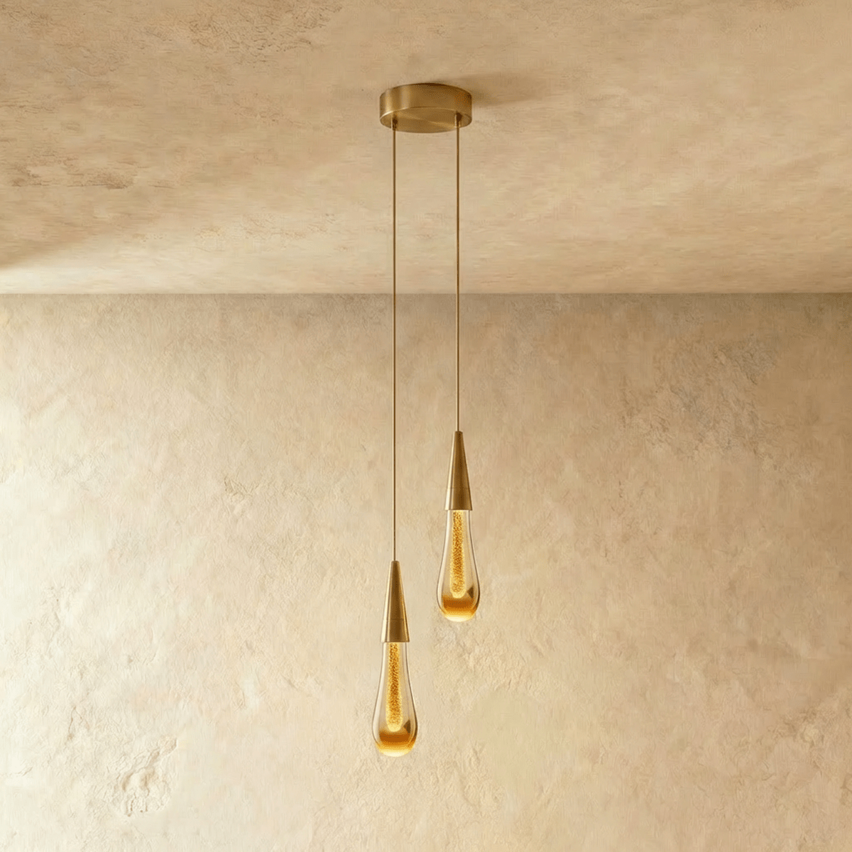 Modern Crystal Drop Pendant Lights With Aluminum Frame And Crystal Shade