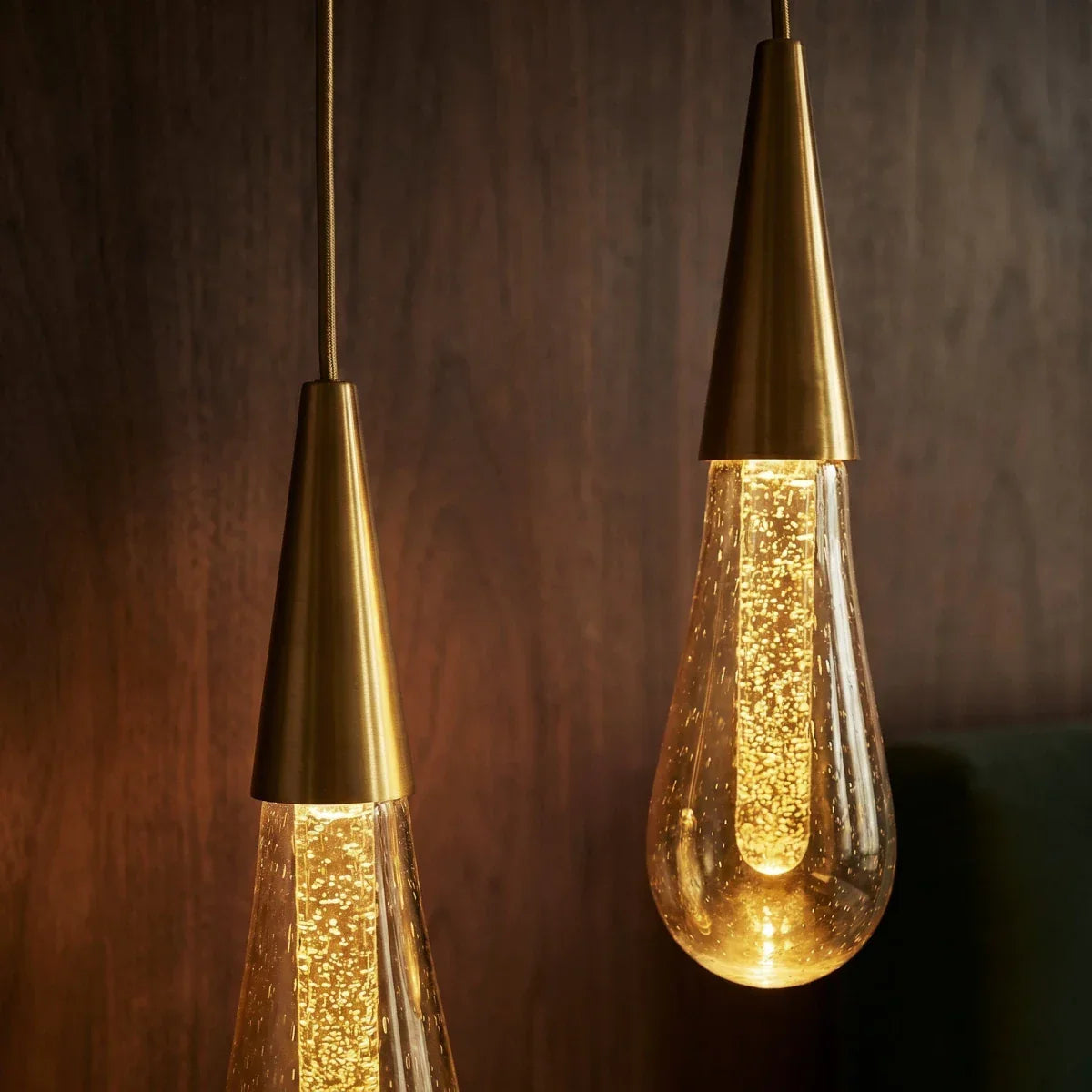 Modern Crystal Drop Pendant Lights With Aluminum Frame And Crystal Shade