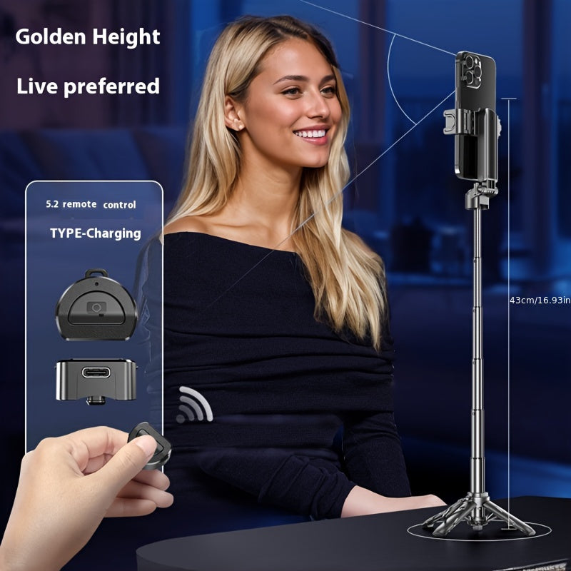 P15Mini Wireless Selfie Stick, 3-in-1 Extendable TJR9N3V