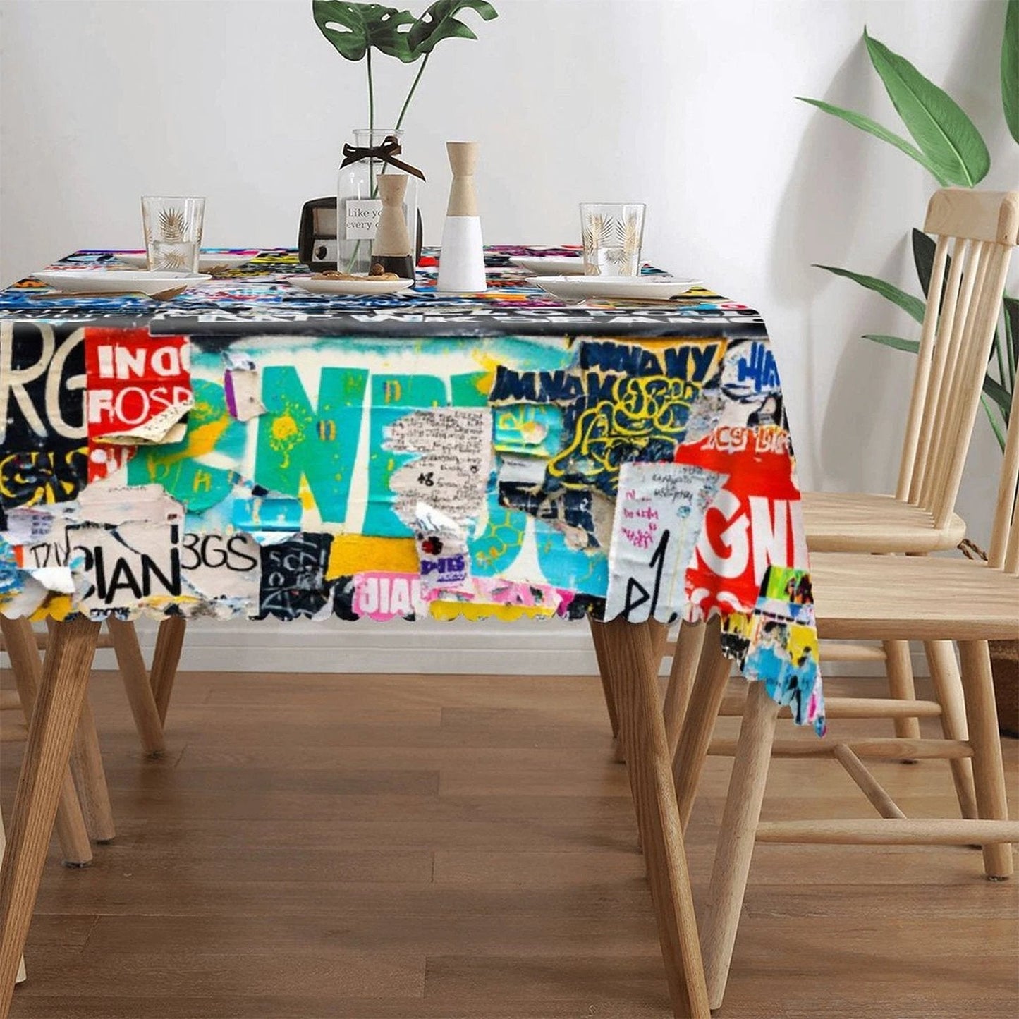 Kitchen Rectangular Tablecloth(One-sided Printing)