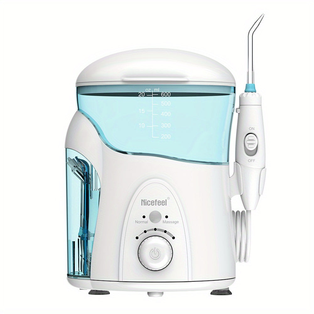 600ml Electric Water Flosser  Adjustable Pulsed Flow 7 Nozzles Soft Mode-FYGW