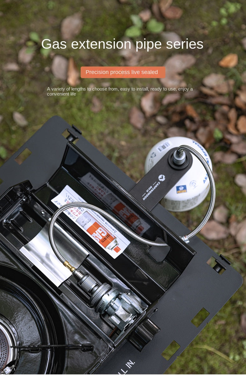 Campingmoon Z17-2M Canister Extension Hose Portable Lightweight Outdoor Camping Butane Extension Tube Flat Screw Threaded Tank Connector Pipe