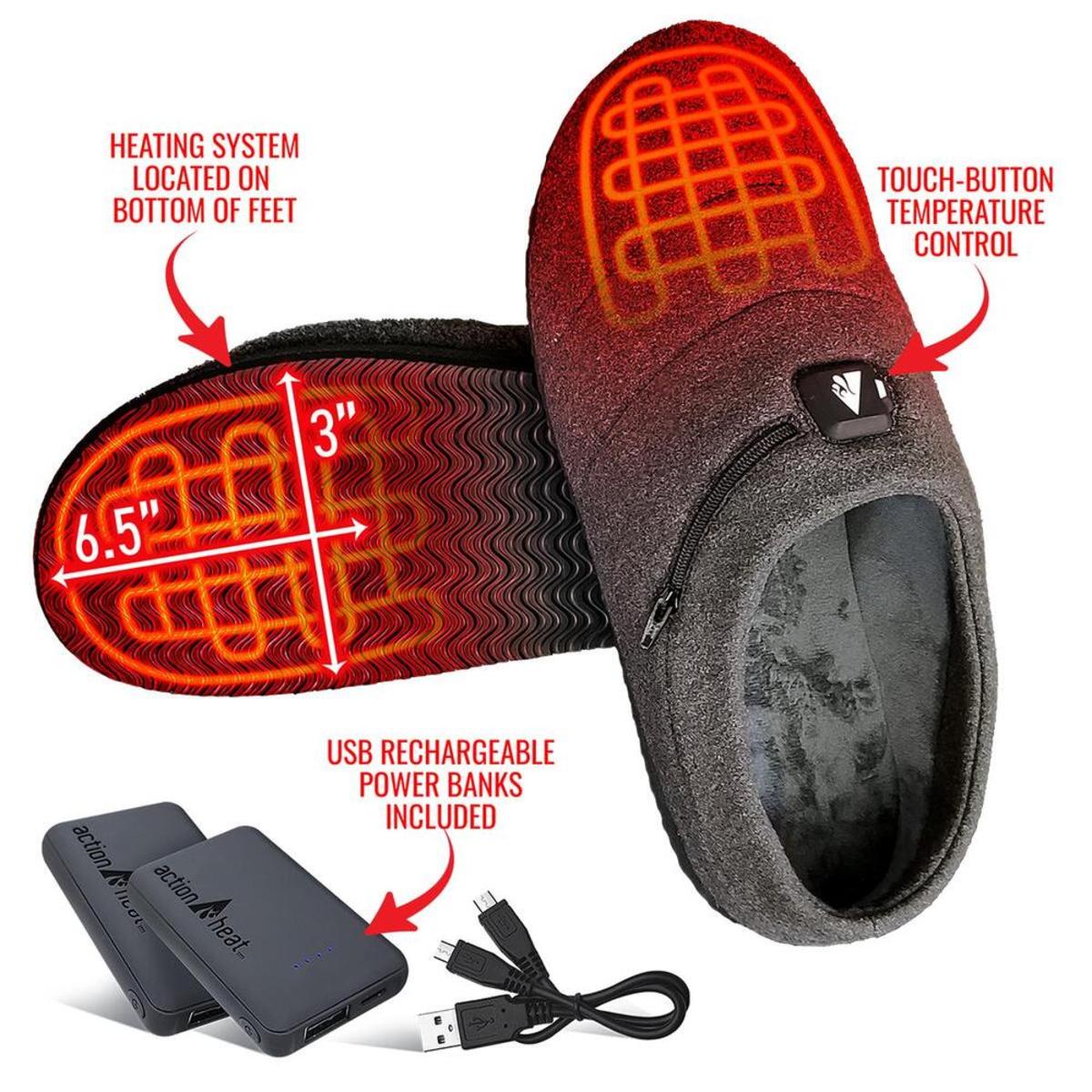 Open Box ActionHeat 5V Battery Heated Slippers