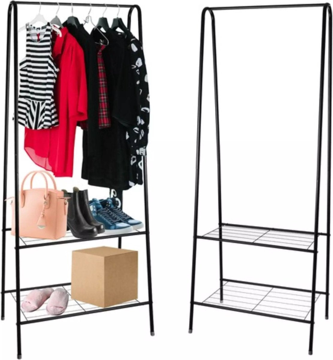 Ruhhy Kledingrek met Schoenrek - Functioneel en Ruimtebesparend - Ideaal voor Hal en Slaapkamer