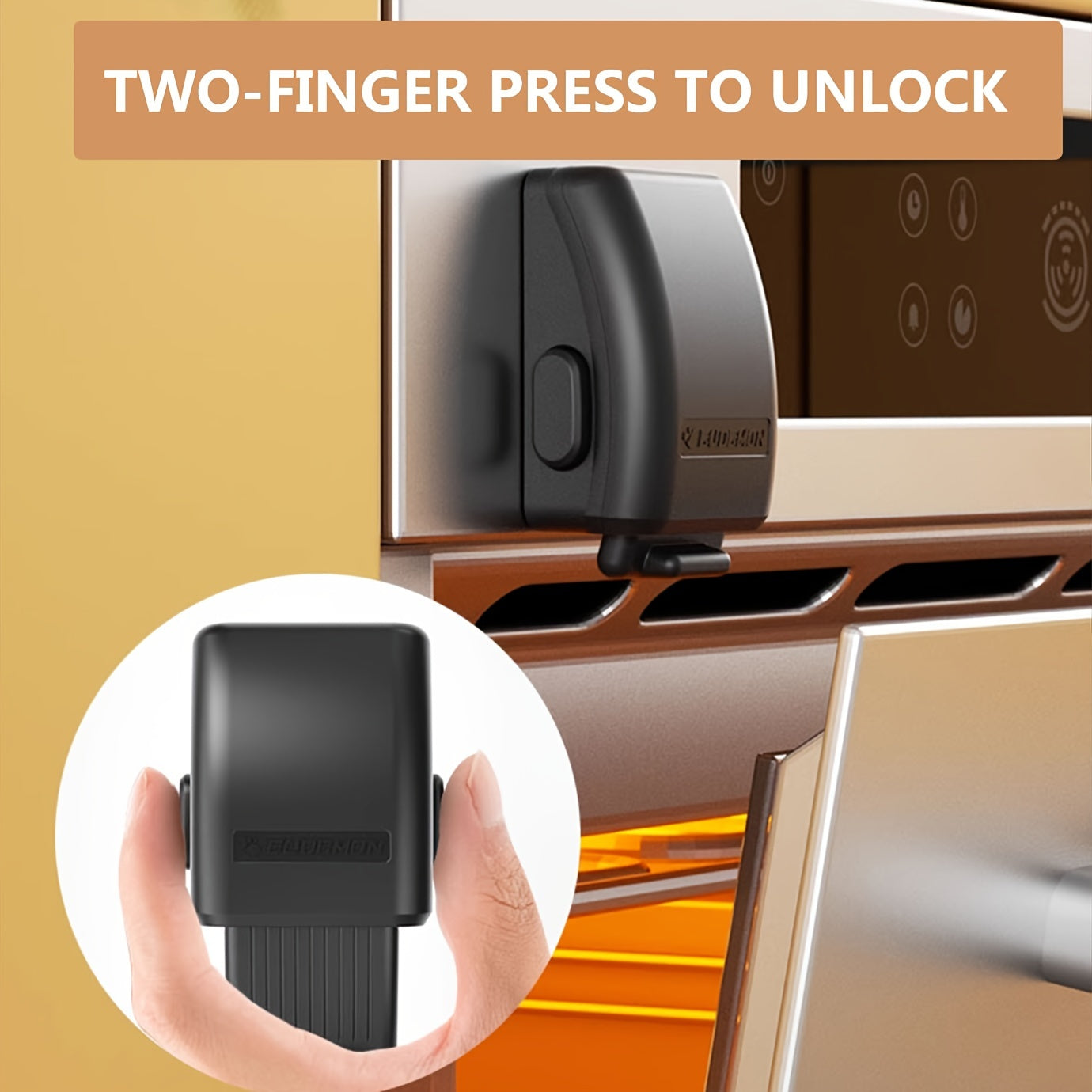 Black Oven Safety Lock, Microwave & Drawer Lock Buckle TJR5L7B