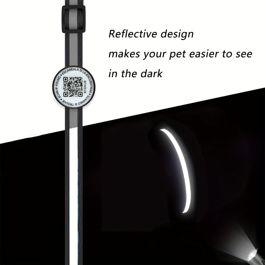 Reflective QR Code Pet Collar, Anti-Lost Feature for Pets TJR1P7B