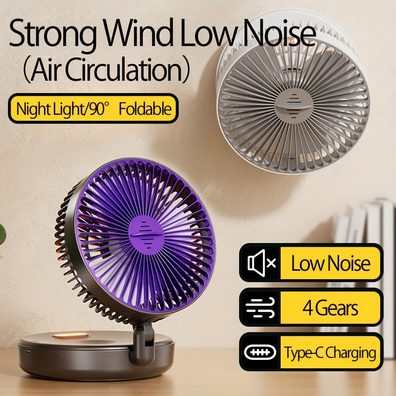 Rechargeable Circulation Fan with Adjustable Speeds - TJR3Q4Y